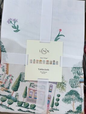Lenox Spice Village Round Tablecloth 70 in Round NWT